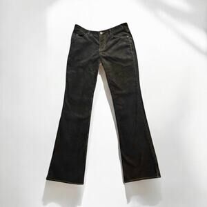 Eddie Bauer Classic Women's Dark Brown Mid-Rise Corduroy Bootcut Pants | Size 4